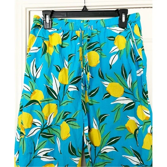 Printfresh Anthropologie Lemon Zest Cropped Pajama Pants - Picture 5 of 10